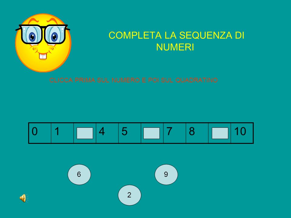 COMPLETA LA SEQUENZA DI NUMERI Ppt Scaricare